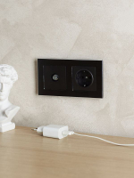 Рамка 2-м BRITE РУ-2-1-БрЧ металл черн. IEK BR-M22-M-K02