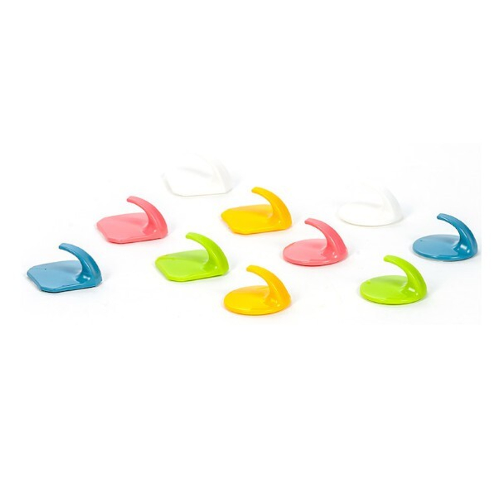 Крючок самоклеящийся набор 10шт "Мозайка" М2232