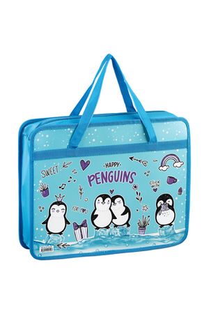 Папка с ручками А4 "Happy Penguins", 80мм