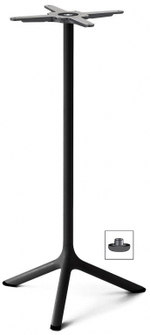 Стол ламинированный барный Scab Design Tripe, черный, антрацит