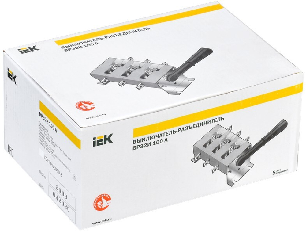 Выключатель-разъединитель  IEK SRK01-100-250