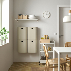 IKEA GÅRDSBUTIK  (ИКЕА ГÅРДСБУТИК)  -  Пластиковая корзина с крышкой, серо-бежевый, 21 л