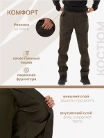 Костюм камуфляжный на флисе демисезонный Горка