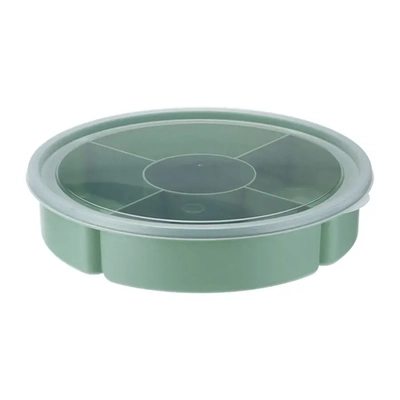 Менажница с крышкой 5 секций 4*400мл+220мл, Фисташковый