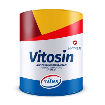 VITEX VITOSIN - изолирующая грунтовка на основе растворителя. Отлично скрывает копоть, пятна от табачного дыма, плесень, атмосферные загрязнения и другие трудно очищаемые пятна. Высокая стойкость к водяному пару и плесени.