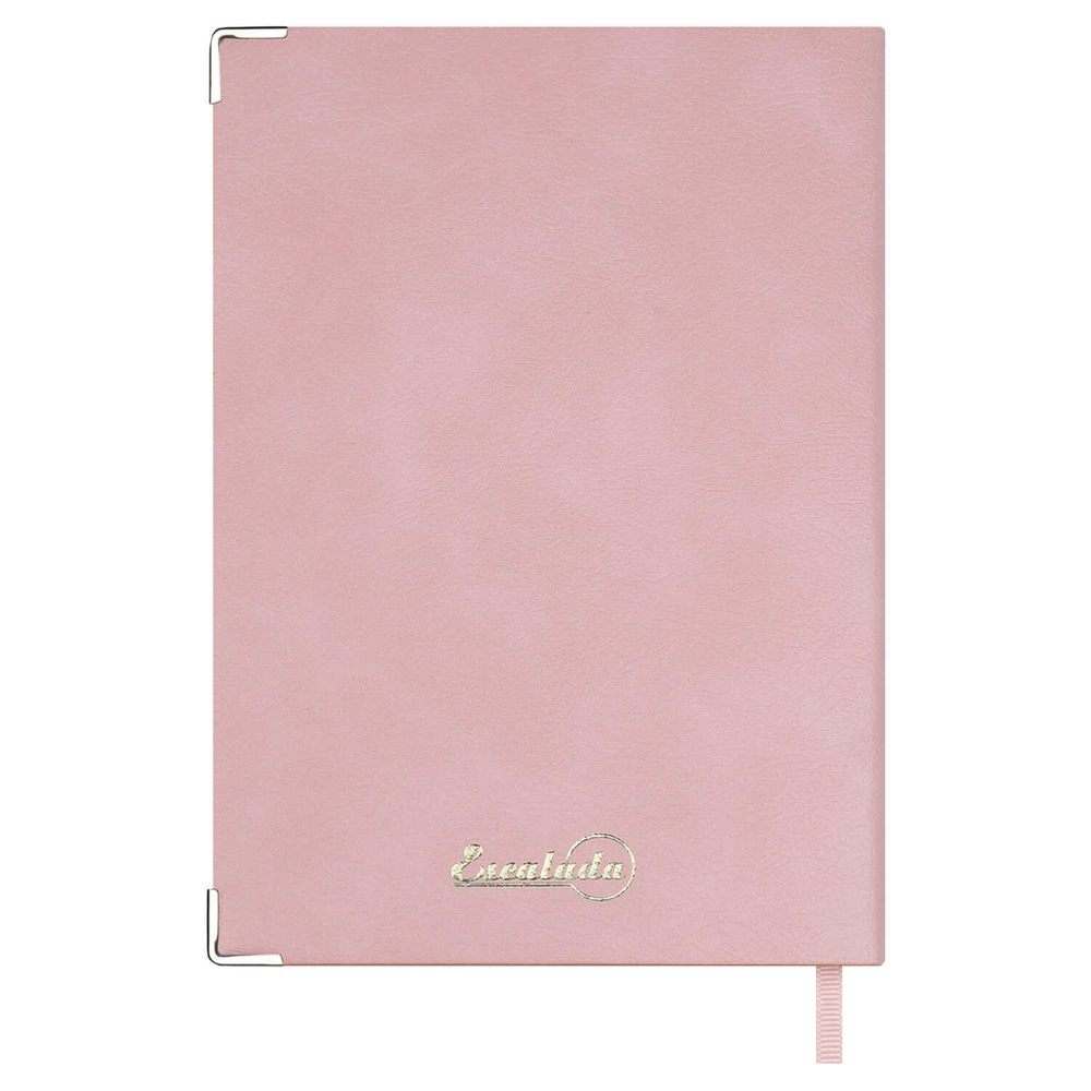 Ежедневник недатированный ESCALADA, А6+, 160 л., арт. 70684/ 20 АНРИ РОЗОВЫЙ (кожзам: 126х174 мм, интегральный переплёт, материал обложки: искусственная кожа "Анри"; способ крепления блока: ниткошвейный; декор: металлические уголки, тиснение фольгой;