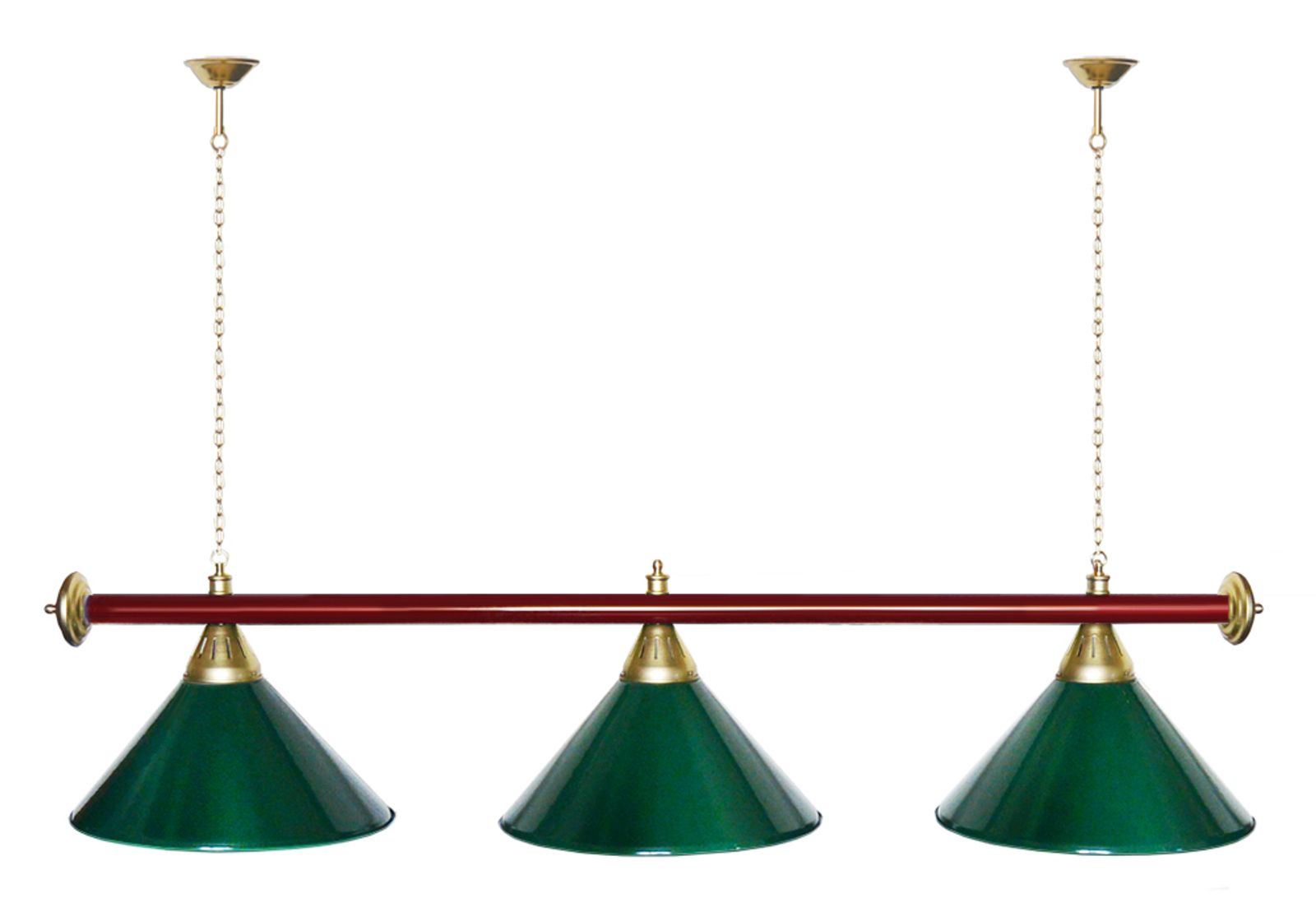 Лампа STARTBILLIARDS 3 пл. (плафоны зеленые,штанга зеленая,фурнитура золото) фото №81