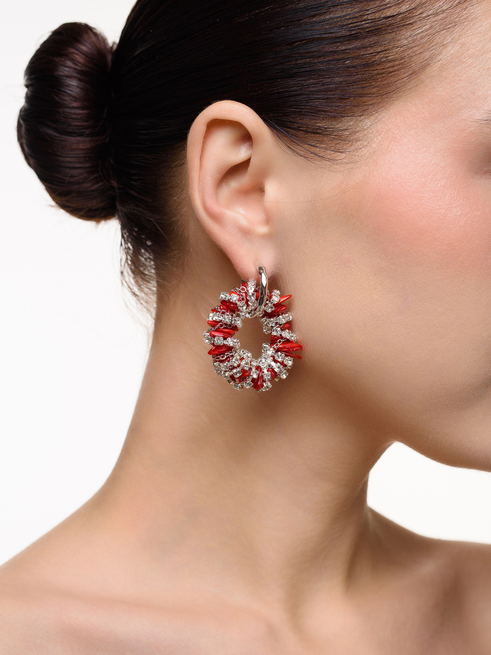 Серьги "Character New" Red Agate