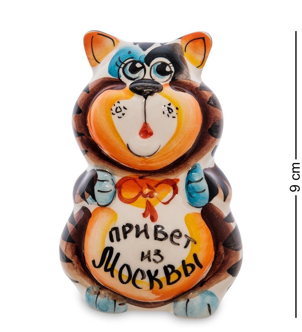 ГЛ- 370 Фигурка «Кот-Мойша» цв. (Гжельский фарфор)