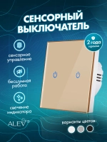 Выключатель сенсорный двухклавишный для дома