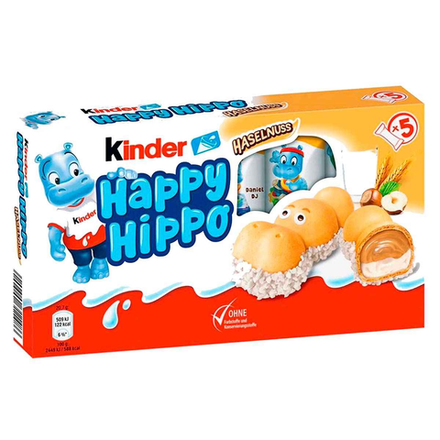Печенье Kinder Happy Hippo с фундуком, 103,5 г