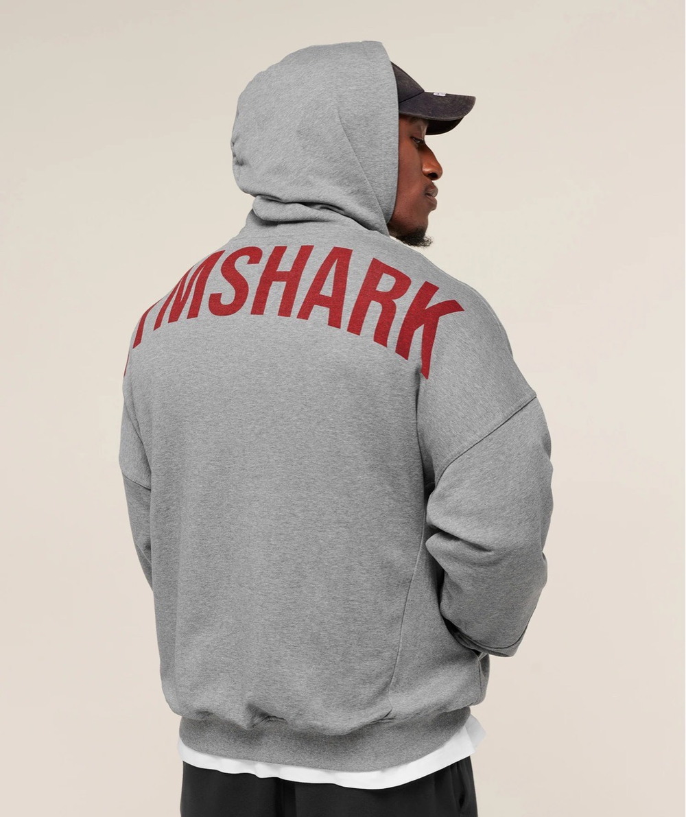 Толстовка GYMSHARK Power Hoodie Grey