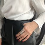 Кольцо разъемное лист. Бижутерный сплав. Покрытие черненое серебро.