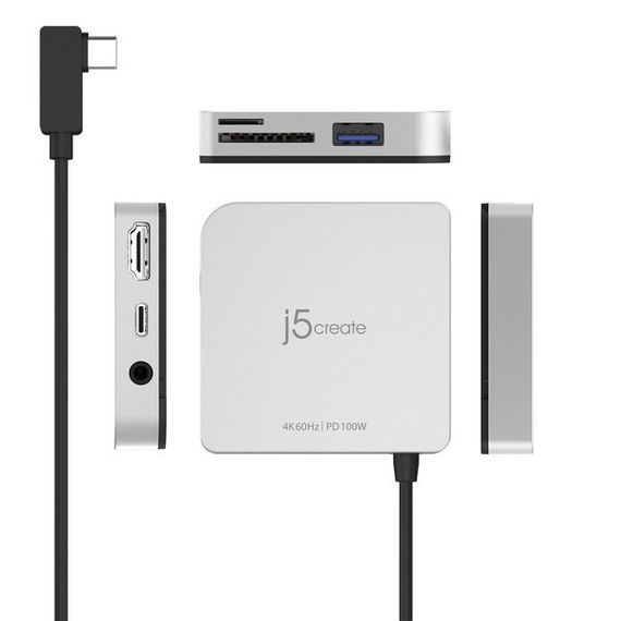 Док-станция j5create USB-C 6 в 1 Hub для iPad Pro (JCD612-1R)