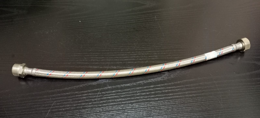 Подводка гибкая для воды оплетка из нерж стали г/ш 1/2" 0,6м