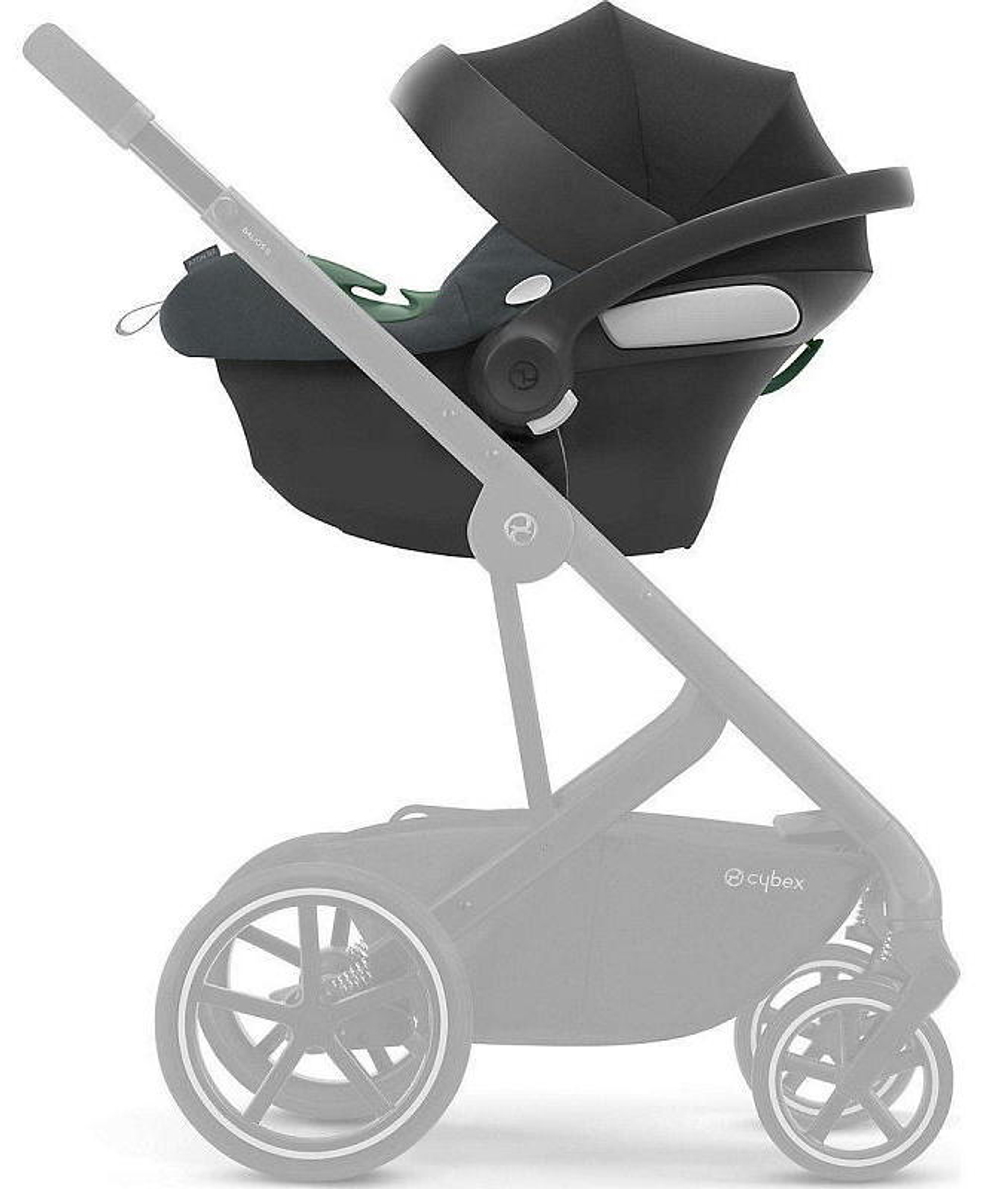 Коляска Cybex Balios S Lux TPE complete Aton B2 Steel Grey Base One 4 в 1 Seashell Beige с дождевиками