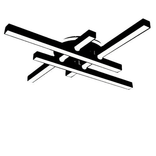 Потолочная светодиодная люстра Mirastyle XL-60034/4+1S BK