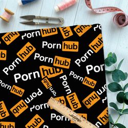 Ткань оксфорд 600 оранжевый «Pornhub»