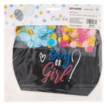 Шар (36''/91 см) Гендер Пати, с конфетти, Черный, пастель, 1 шт.