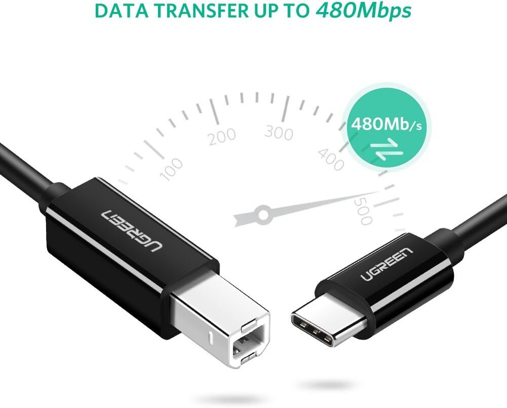 Кабель USB C- USB 2.0 B, для принтера, 2m. UGREEN 50446
