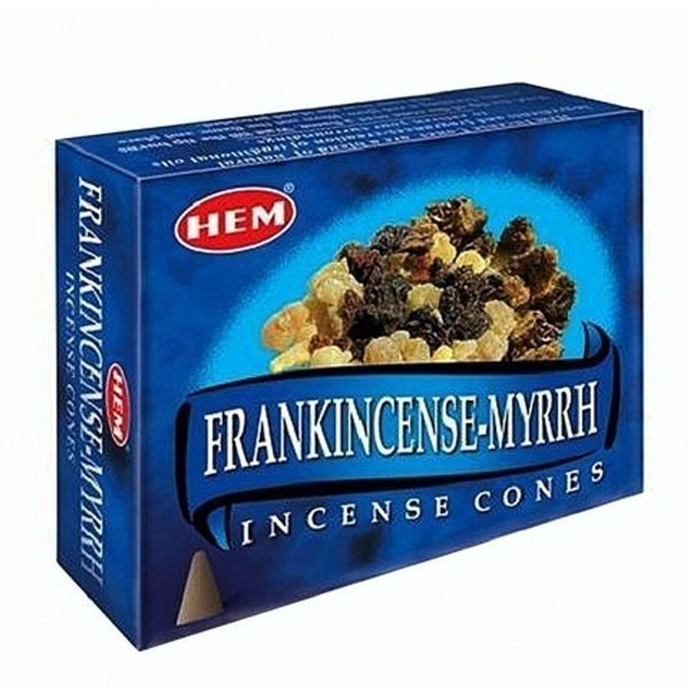 HEM Frankincense & Myrrh Благовоние-конус Ладан Мирра 10 шт