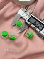 Фиксаторы шнура для одежды пластиковые неоново-зеленые