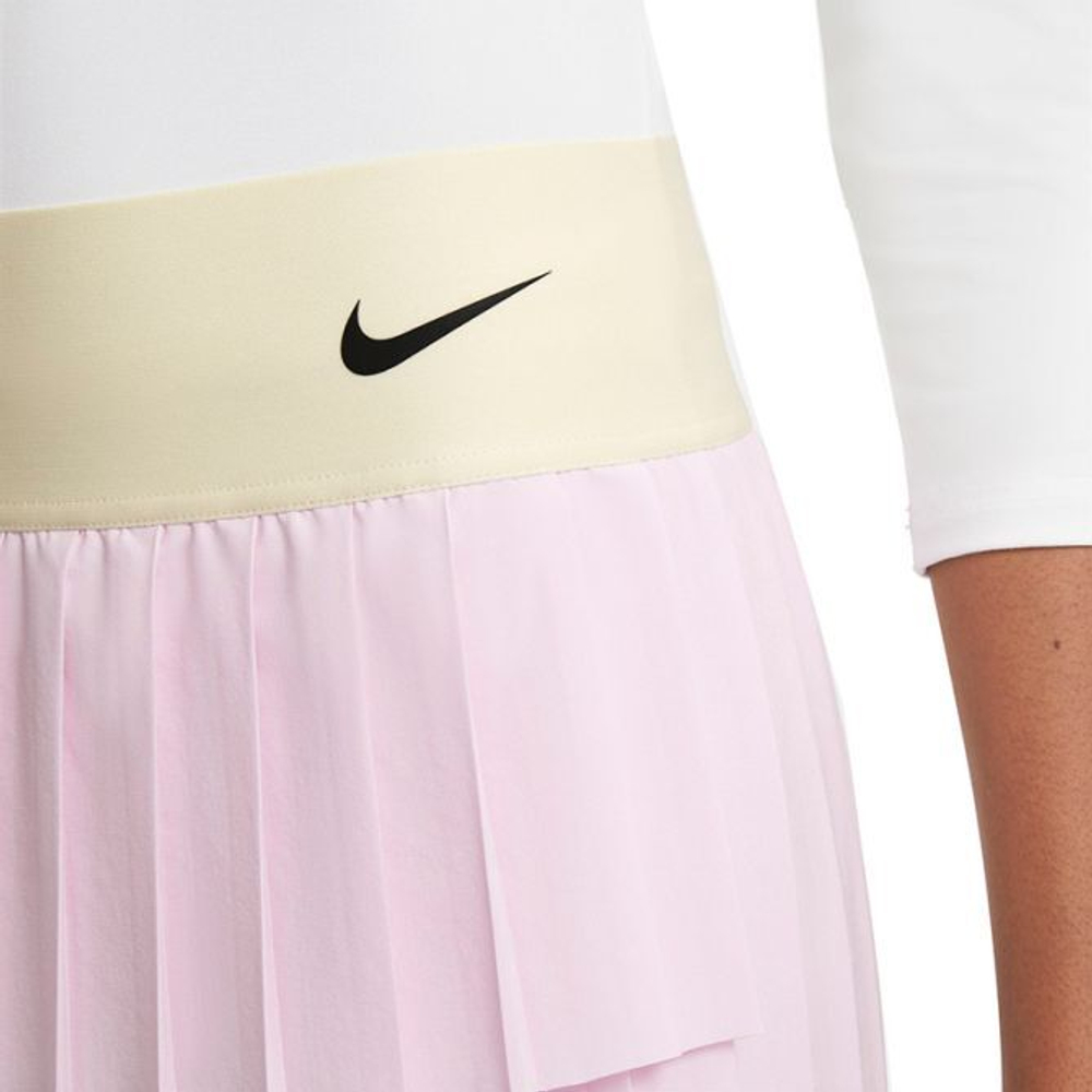 Теннисная юбка Nike Court Dri-Fit Advantage Skirt Pleated W - regal pink/coconut milk/black