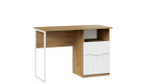 Стол письменный с ящиками Дуб Крафт золотой/Белый матовый 110,2х50,3х75 см