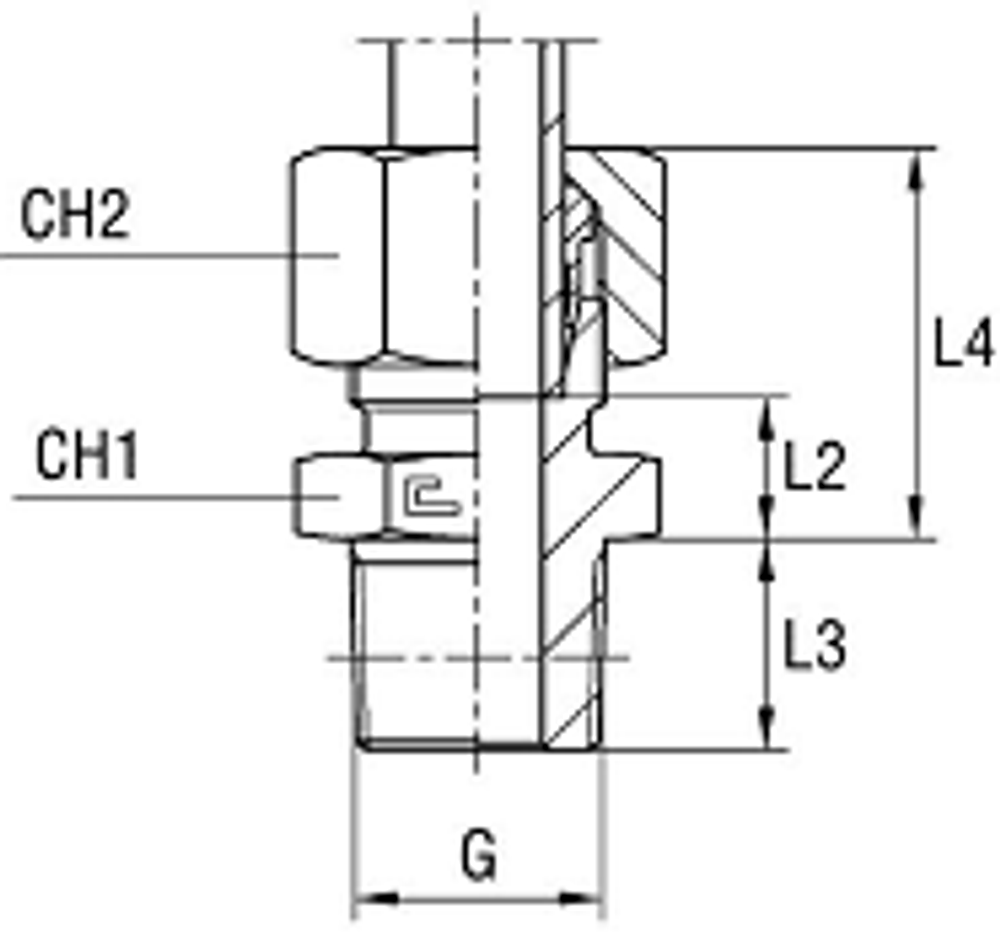 Штуцер FC DL12 BSPT 1/2&quot; (в сборе)