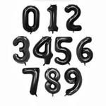 Шар цифра ЧЕРНАЯ 100см