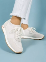 Кроссовки нат. замша/текстиль (36-41)р. / шт. HL-135-WHITE