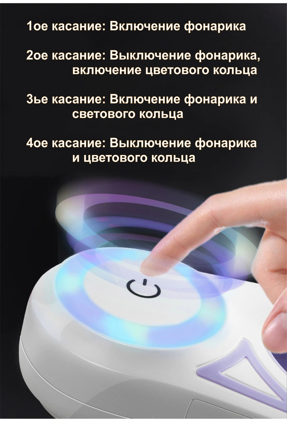 Поводок-рулетка Ipets для собак до 15кг со встроенным светодиодным фонариком и фиксатором длины, 5 м (оранжевый)