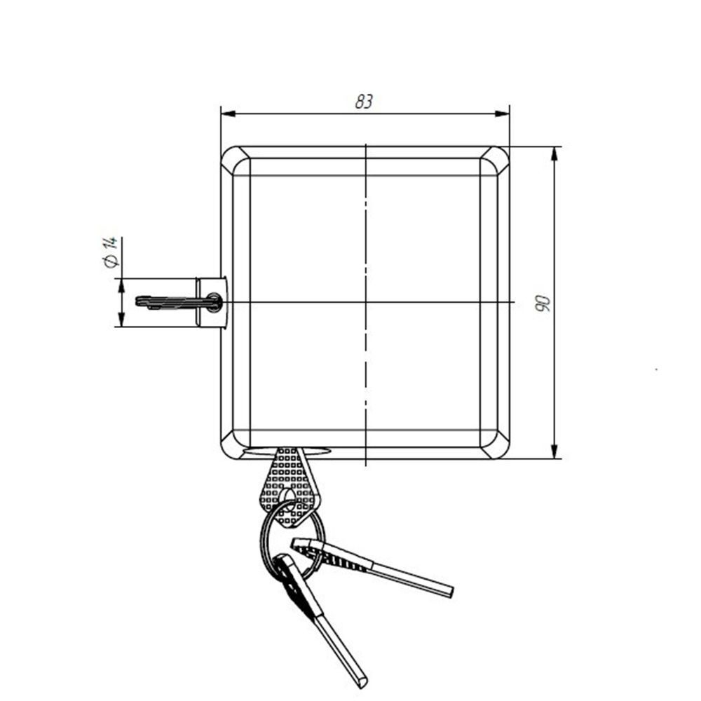 Замок навесной Зенит, ВС2-10, блистер, дисковый, 3 кл
