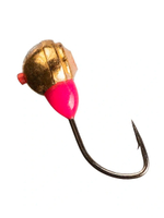 Мормышка Helios вольфрамовая Полусфера с отверстием 4мм 0,45гр Go с кембриком фосфорная (MW-3640C-GO)