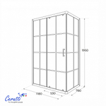Душевое ограждение Ceruttispa МУЗА (MUZA) 120 N (80x120x195)