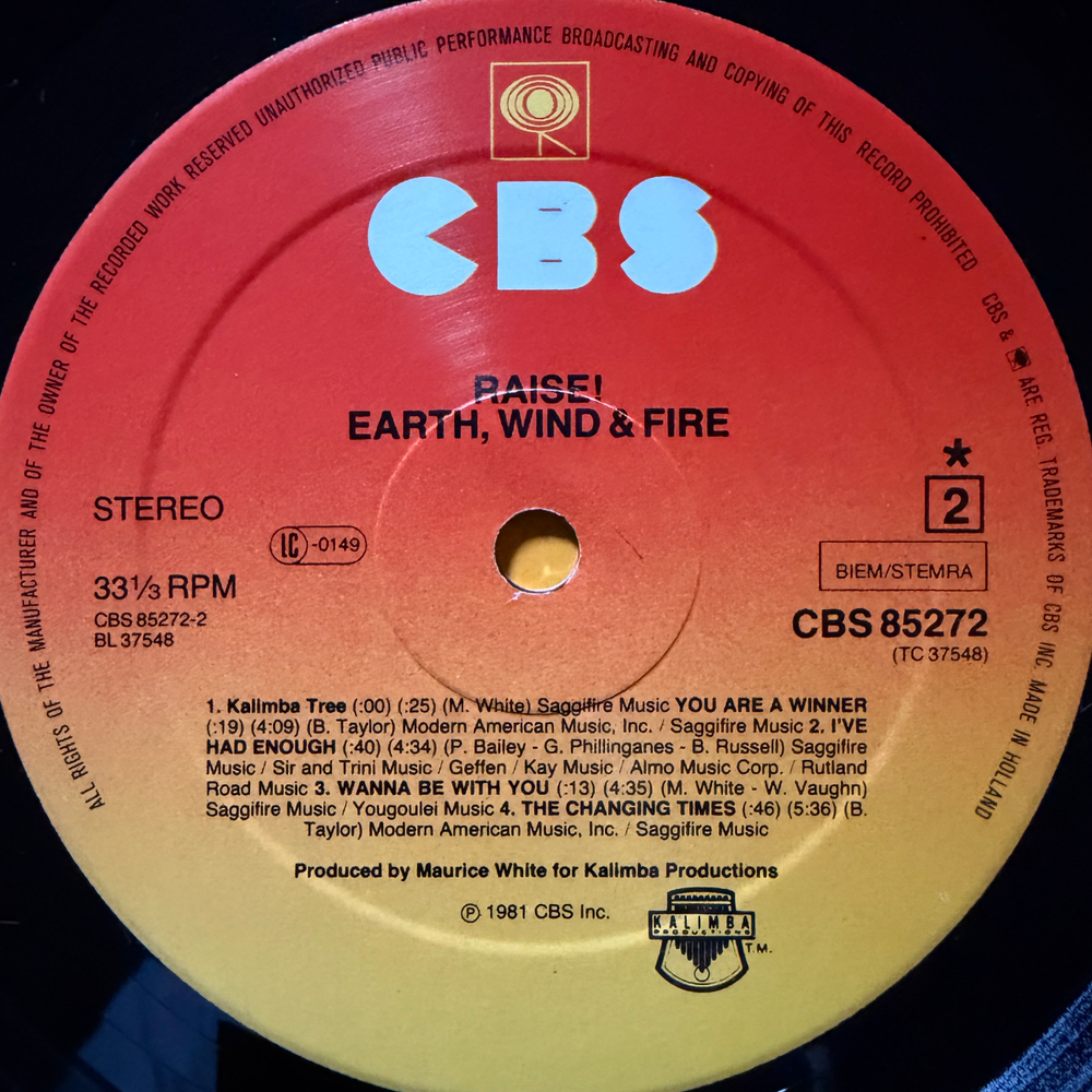 Earth, Wind & Fire - Raise! (Голландия 1981г.)