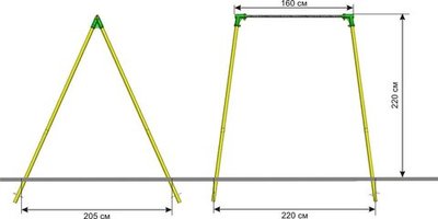 Перекладина гимнастическая Outdoor