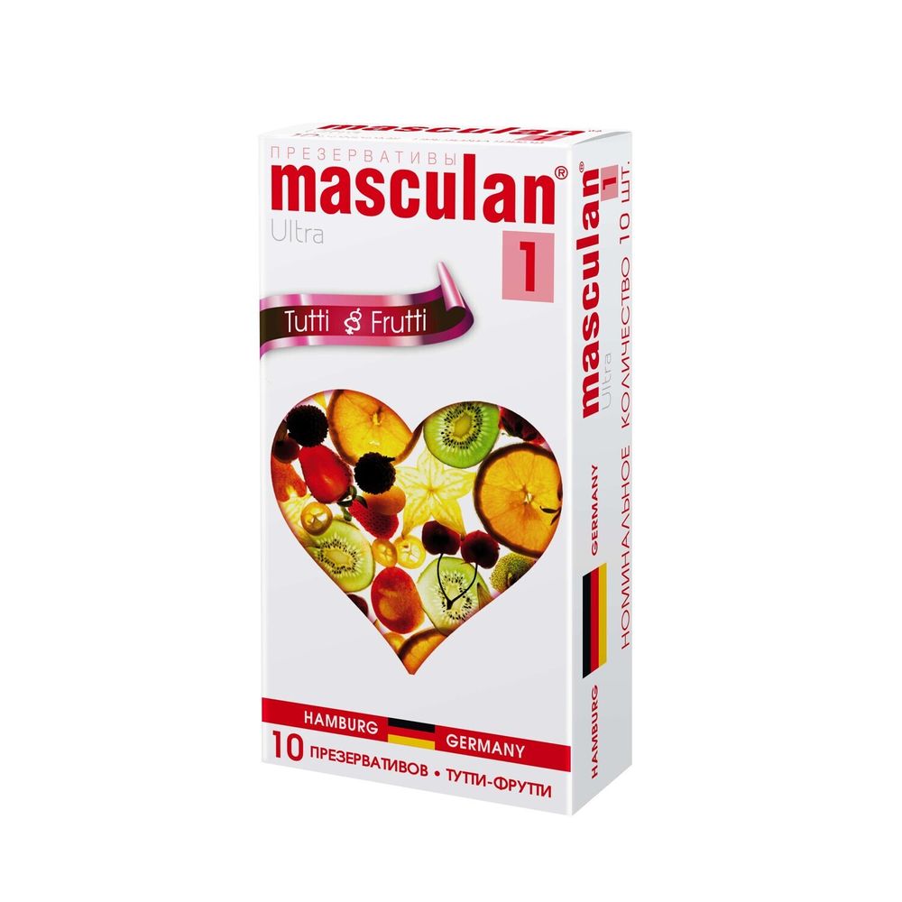 Презервативы Masculan Ultra 1,  10шт.  Тутти-Фрутти (Tutti-Frutti)