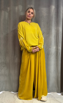 Лонг двусторонний /бархат + шелк