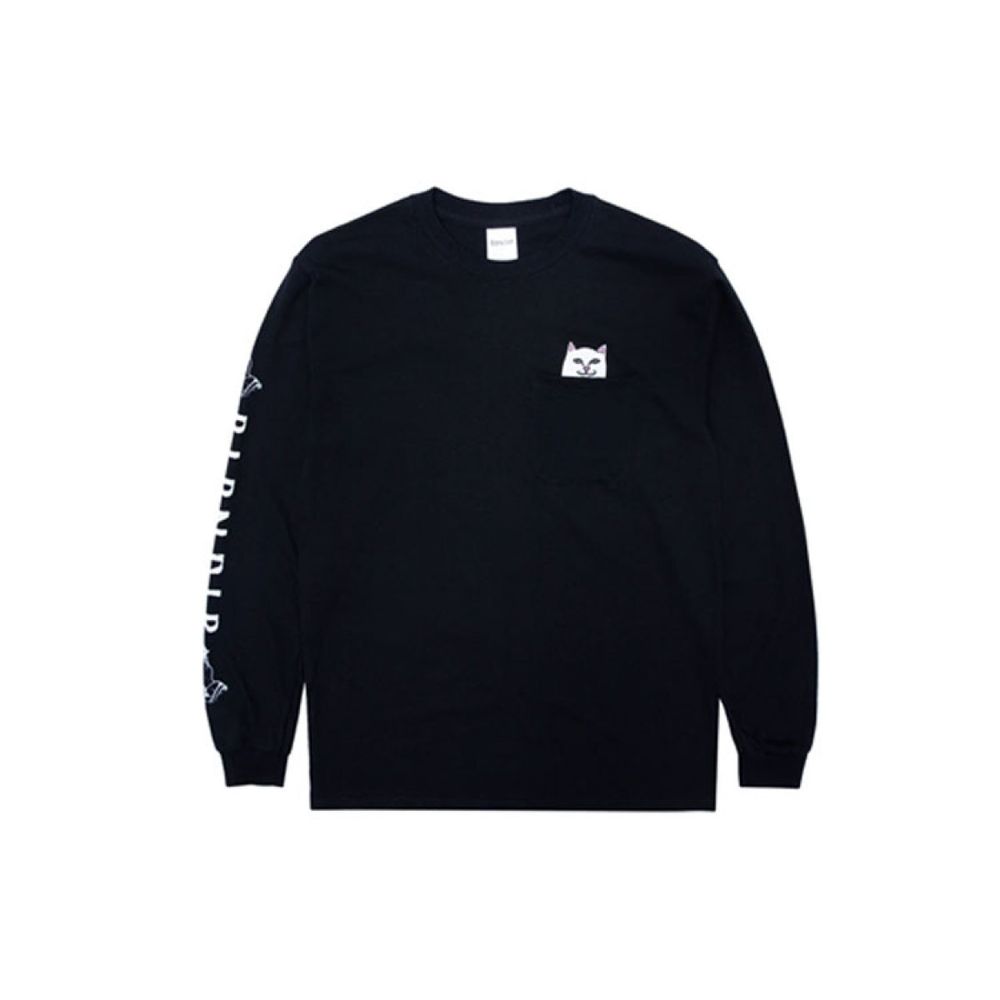 RIPNDIP Lord Nermal Pocket L/S Black T