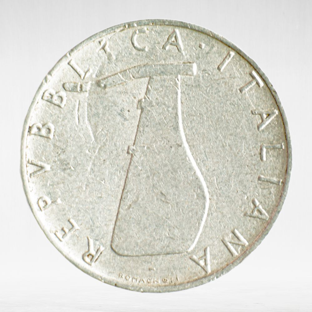 Italy 5 Lire 1955 R "Dolphin", VF