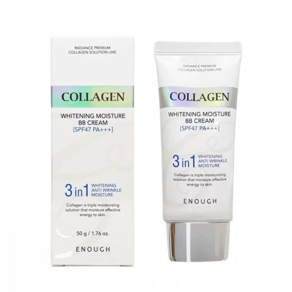 BB-крем с морским коллагеном ENOUGH Collagen 3 in 1 Whitening Moisture BB Cream SPF 47 PA+++, 50g