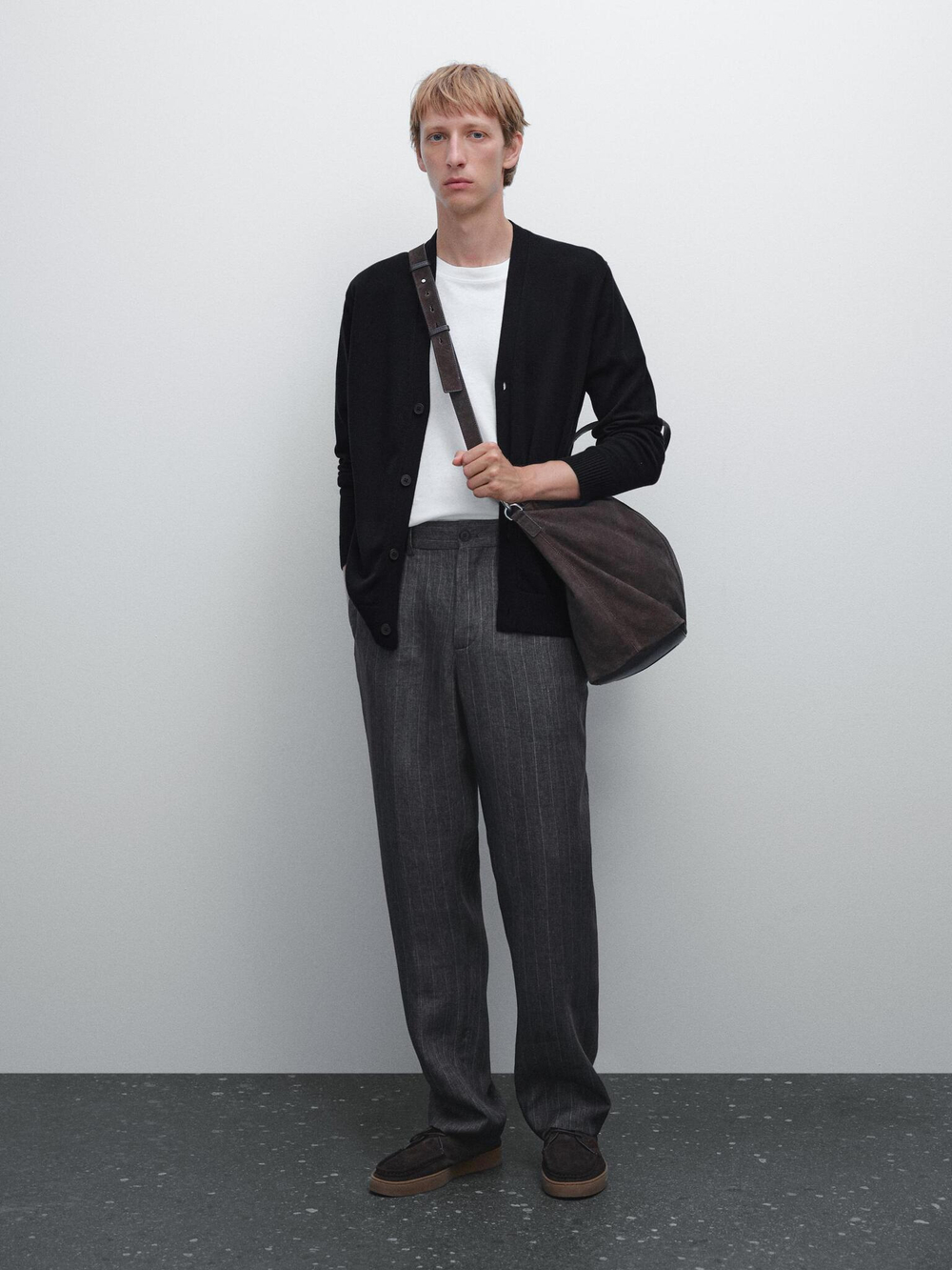 Massimo Dutti Кардиган из 100% хлопка, темно-синий