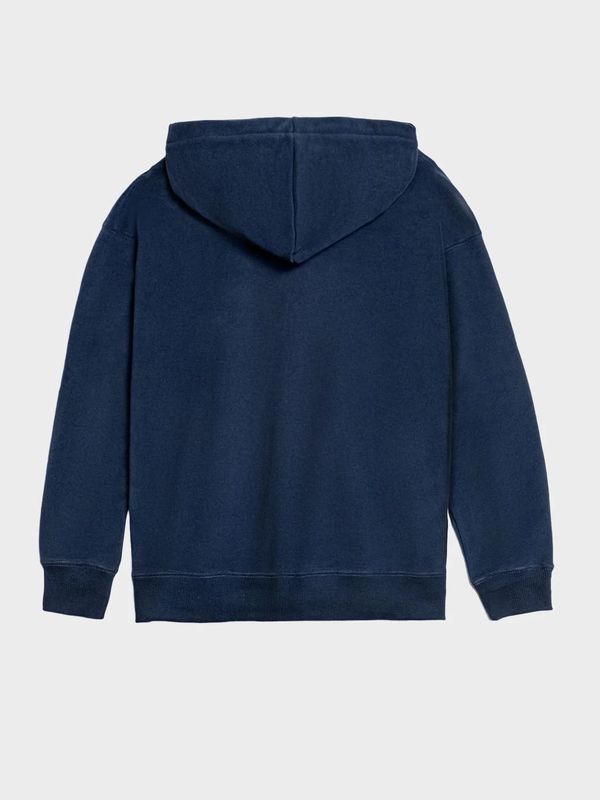Худи Logo на молнии темно-синий - фото 2