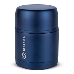 Термос для еды Relaxika 301 (0,5 литра), темно-синий