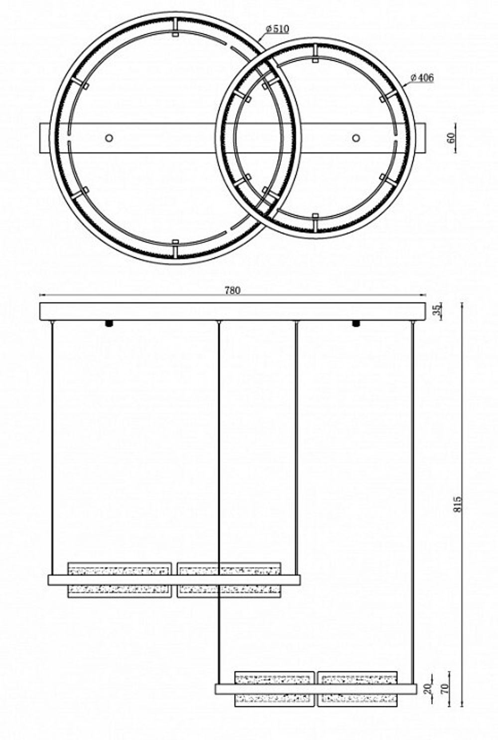 Подвесной светильник iLedex Meridian C4716-78 MBK