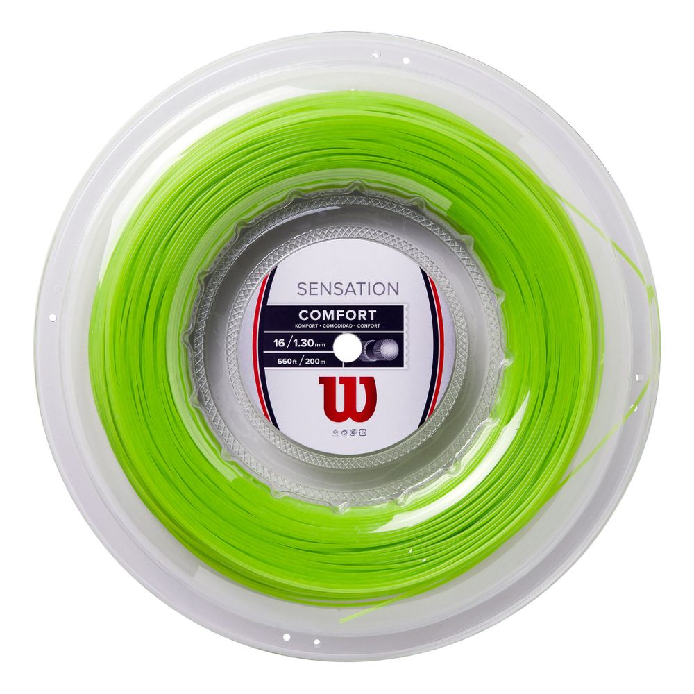 Струны теннисные Wilson Sensation 16 200m String Reel - Neon Green