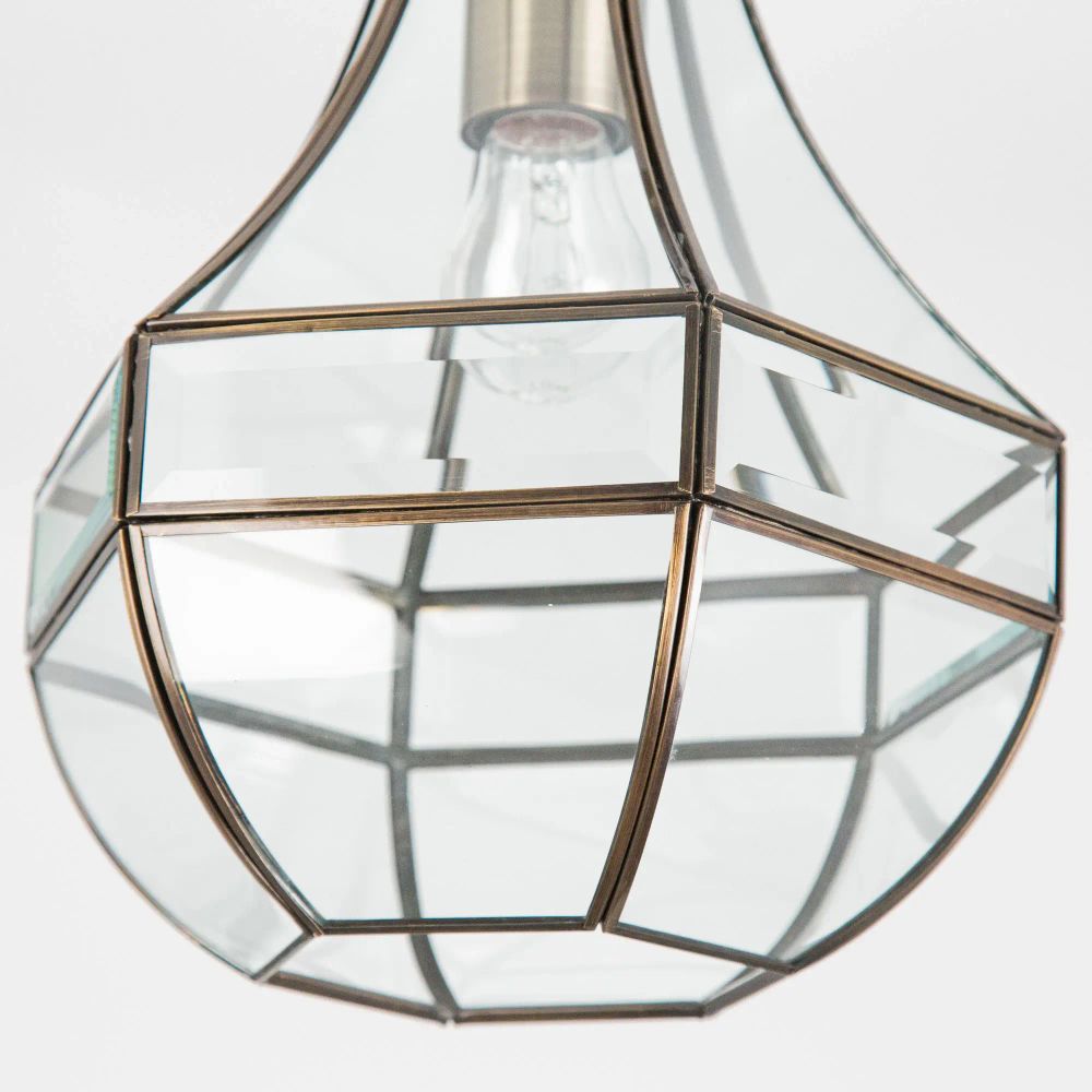 Citilux Гера-1 CL444110 Подвесной светильник витражный Бронза