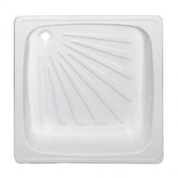 Поддон стальной эмалированный 0,8х0,8х0,15