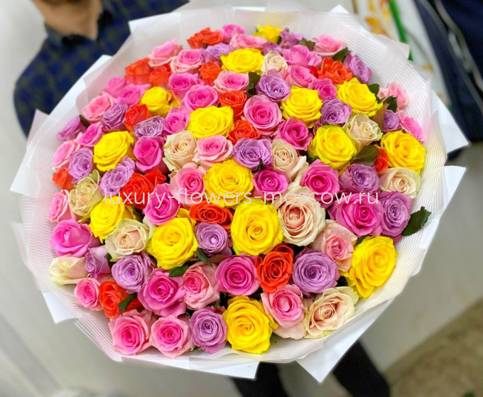 101 роза микс рф